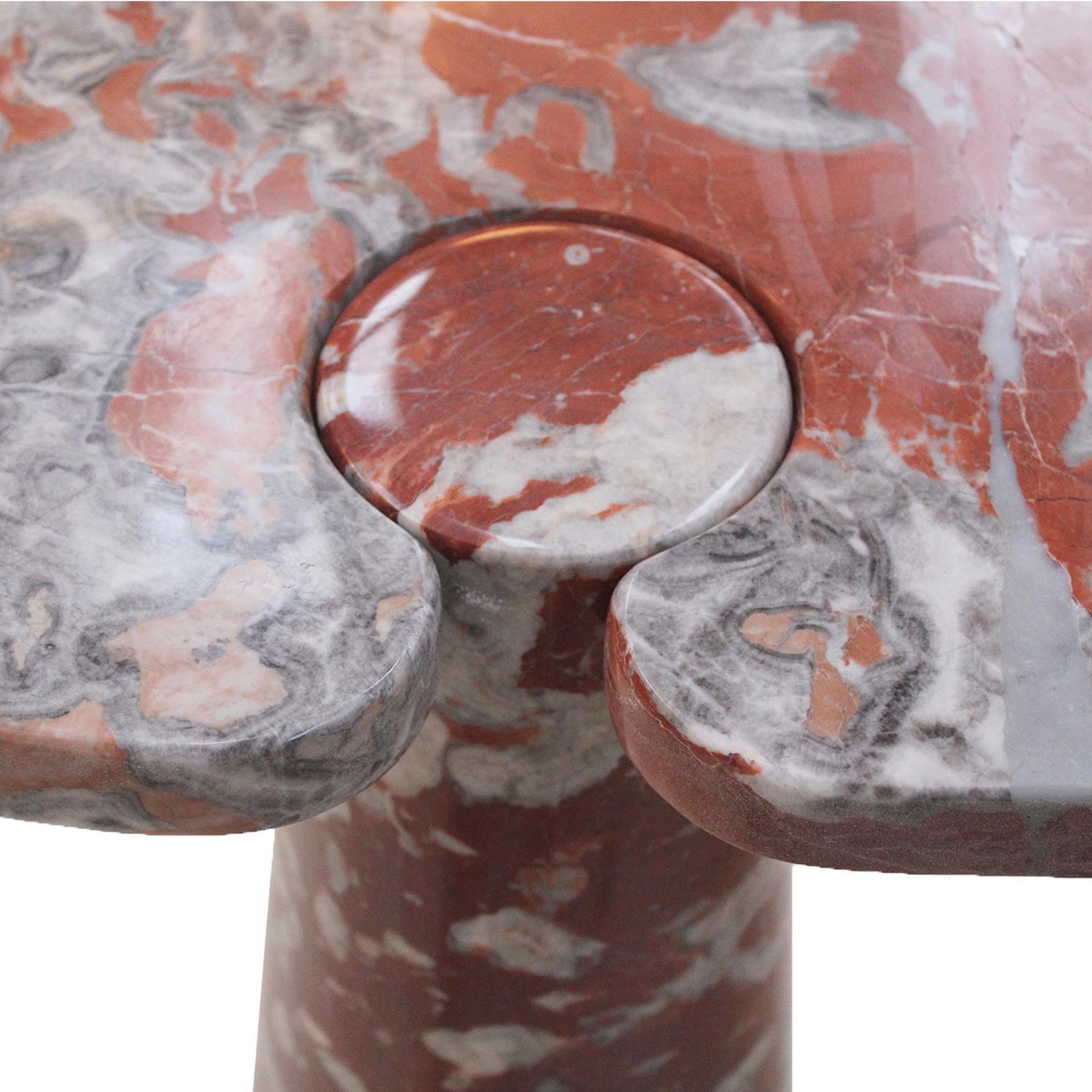 Midcentury Angelo Mangiarotti Italian Console Red Marble For Skipper photo vintage