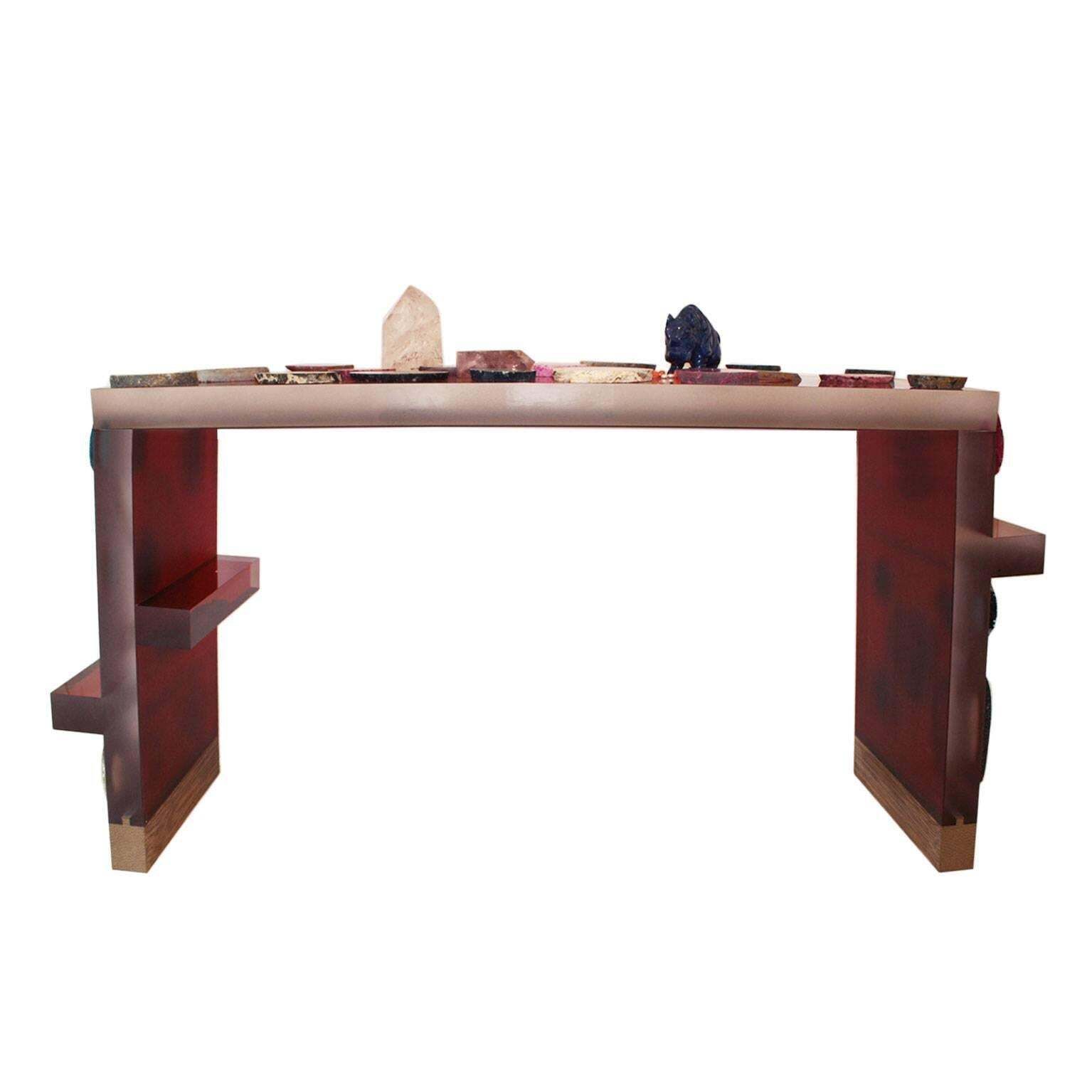 Contemporary Modern Italian Red Console Mod, "Antikythera" Designed By Superego photo for sale