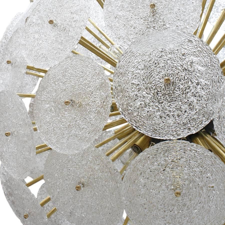 Mid Century Modern Style "Sputnik" Murano Glass And Brass Italian Pending Lamp photo furniture