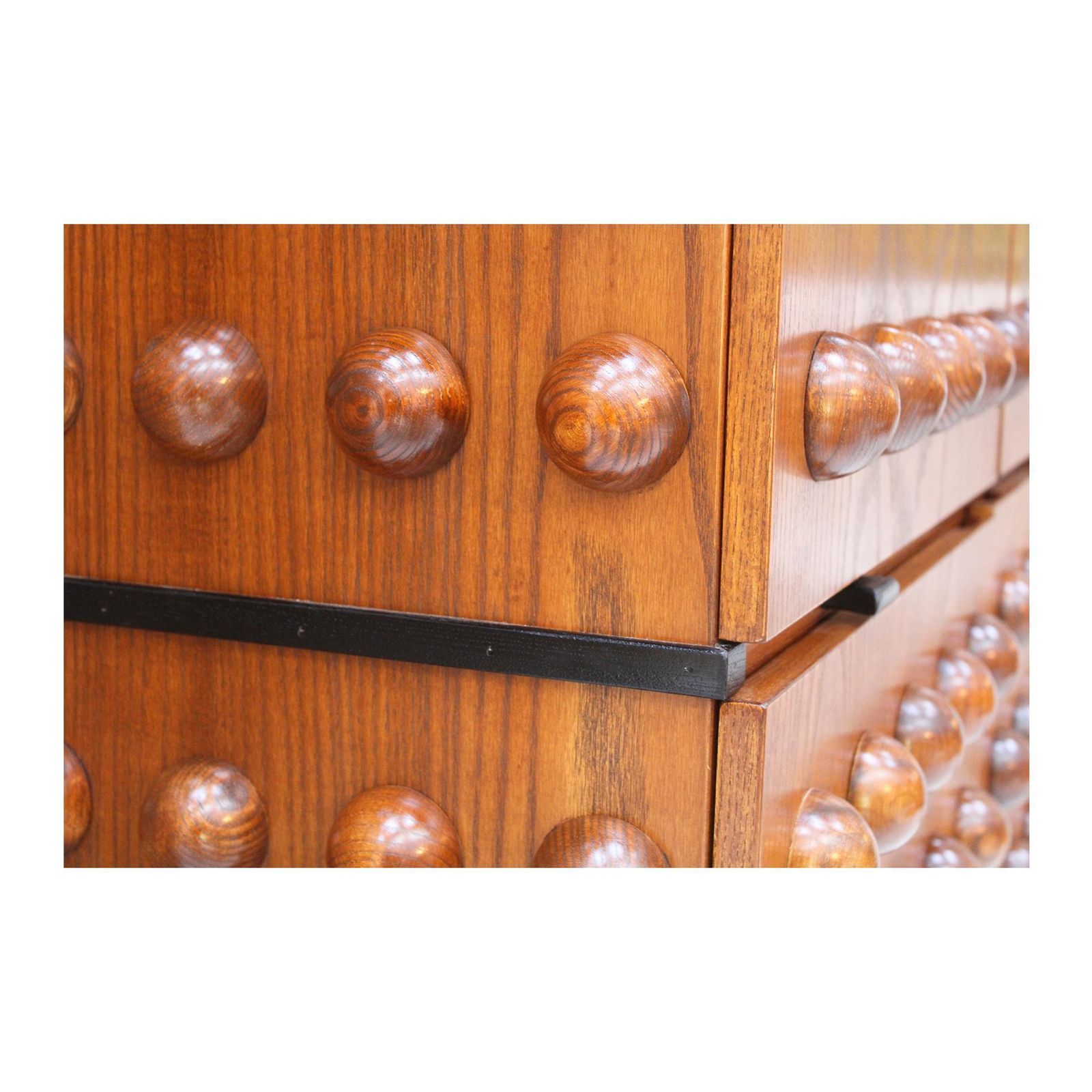 photo furniture Brutalist Style Italian Dry Bar Made Of Oak Wood, Drinks Cabinet
