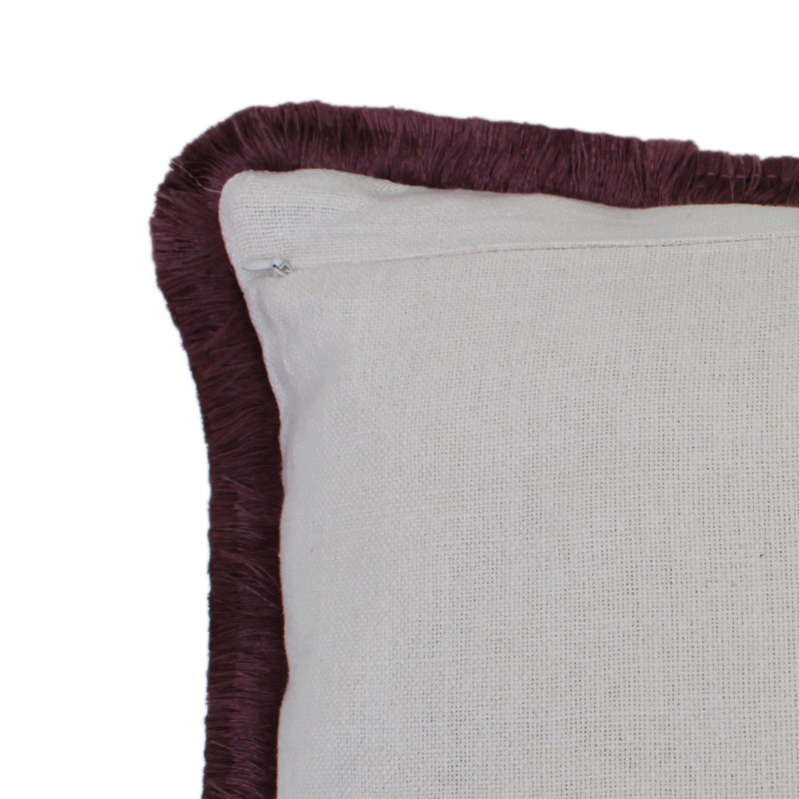 Leopard Print Velvet Cushion In Cotton With Double Tinsel Trim And Linen Back photo Textiles