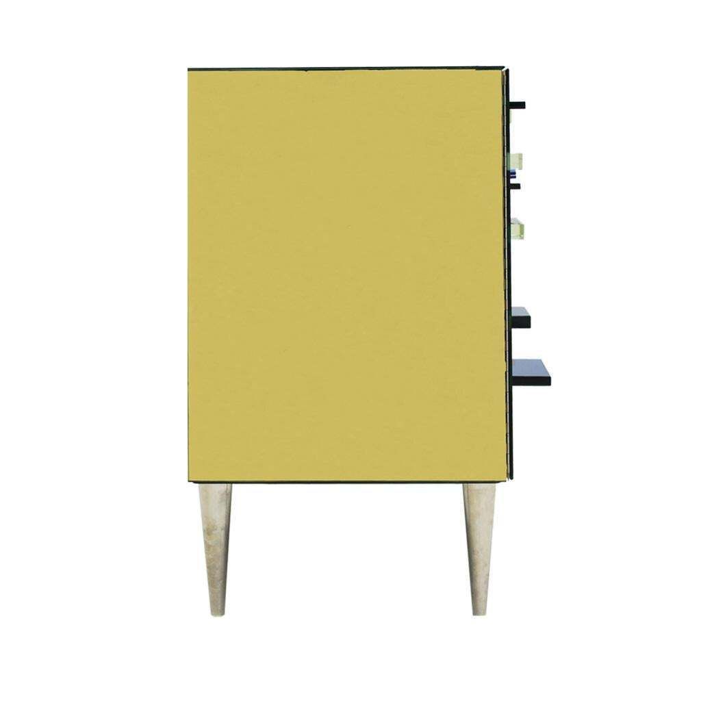 Italian Cabinets Made Of Golden Murano Glass Mirror And Brass, Contemporary photo Furniture