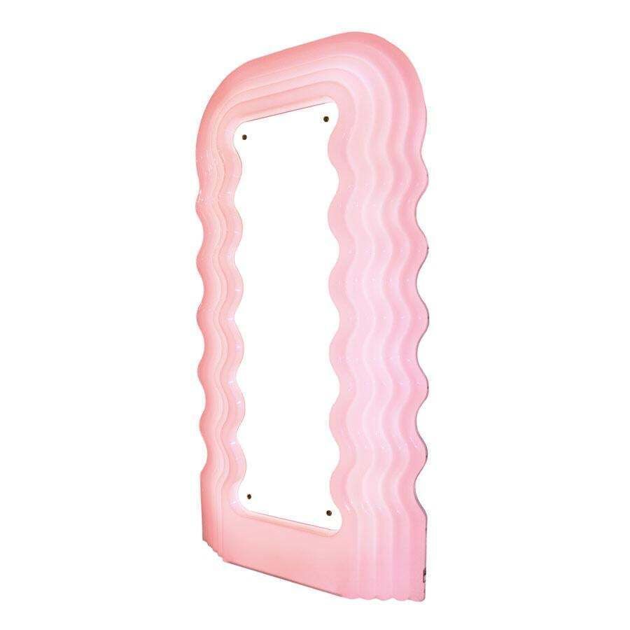 Ettore Sottsass Pink Neon Lamp "Ultrafragola" Italian Mirror, Ready To Ship photo furniture