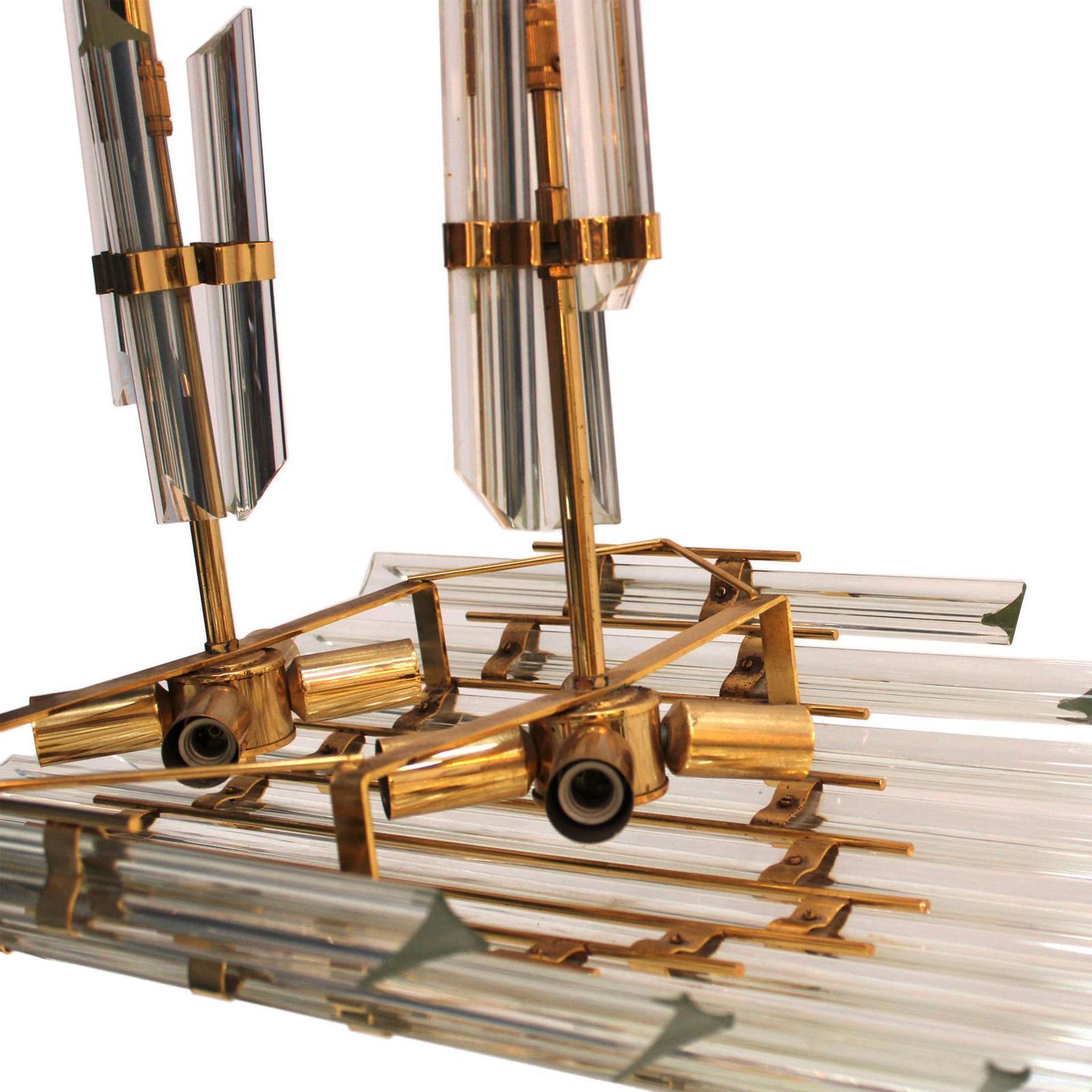 Midcentury Modern Brass And Murano Glass Ceiling Lamp By Rafaél Tormo 1970 photo furniture