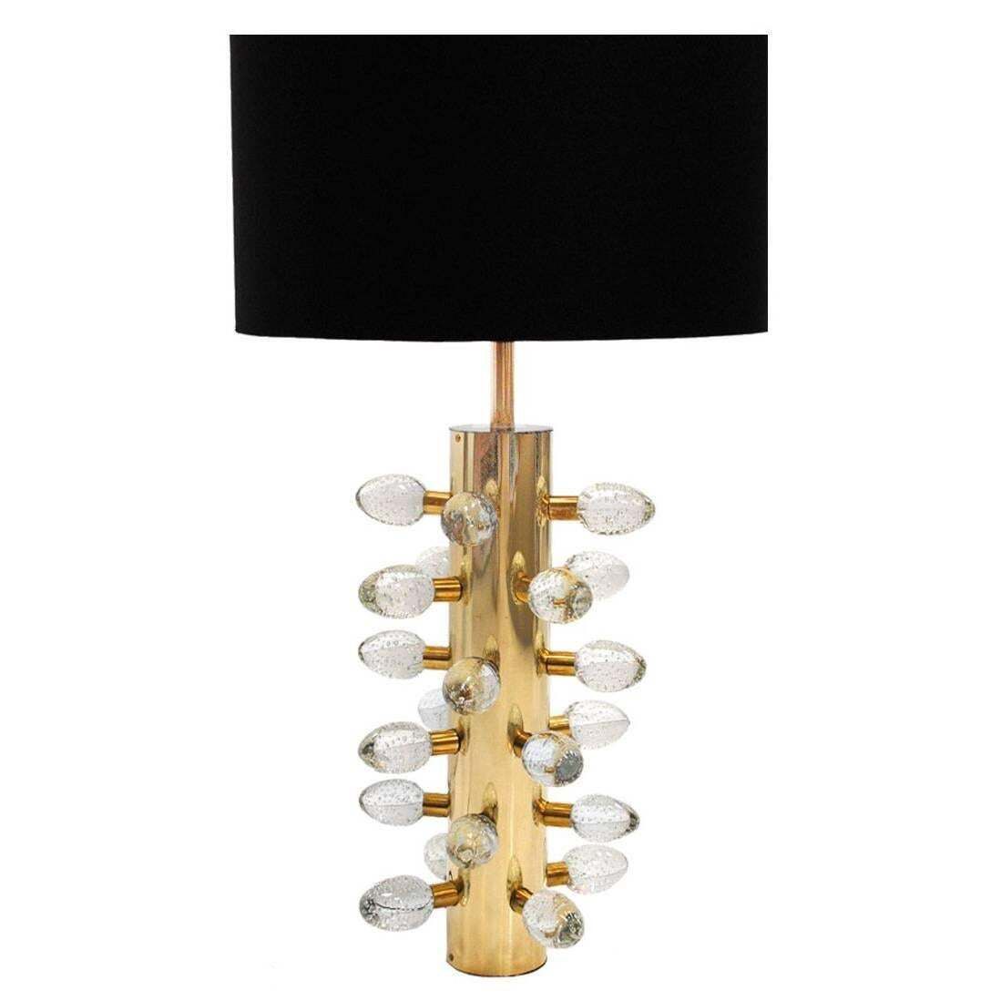 Mid Century Modern Style Pair Of Sculptural Murano Glass Italian Table Lamps photo furniture