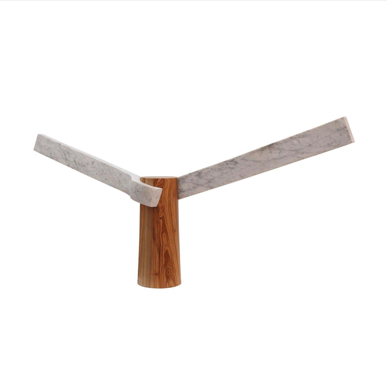 Sculptural Lamp Designed By Carlos Aucejo, Made Of Marble And Wood. photo for sale