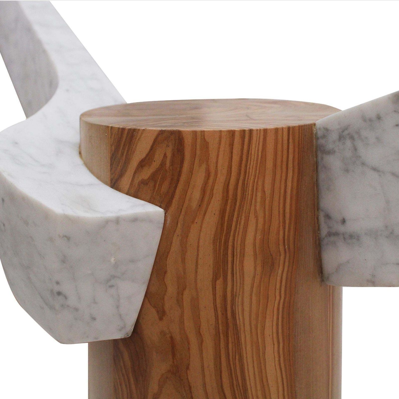 Sculptural Lamp Designed By Carlos Aucejo, Made Of Marble And Wood. photo vinterior