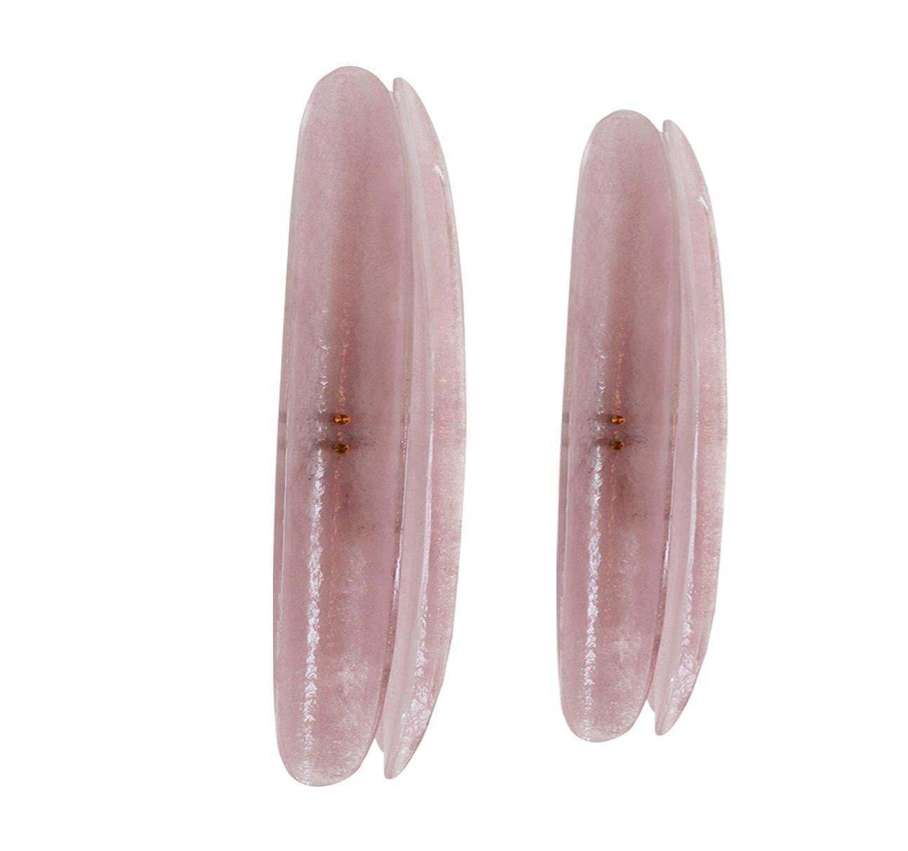 Mid Century Style Pink Murano Glass Sconces, Contemporary Design, Italy Murano photo furniture