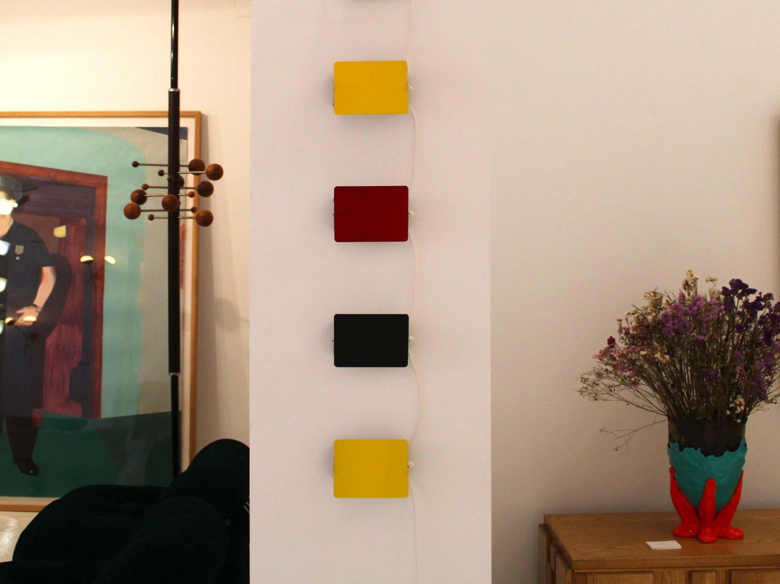 Mid Century Modern Charlotte Perriand Mod. Cp1 Pair Of Yellow French Sconces photo Lighting