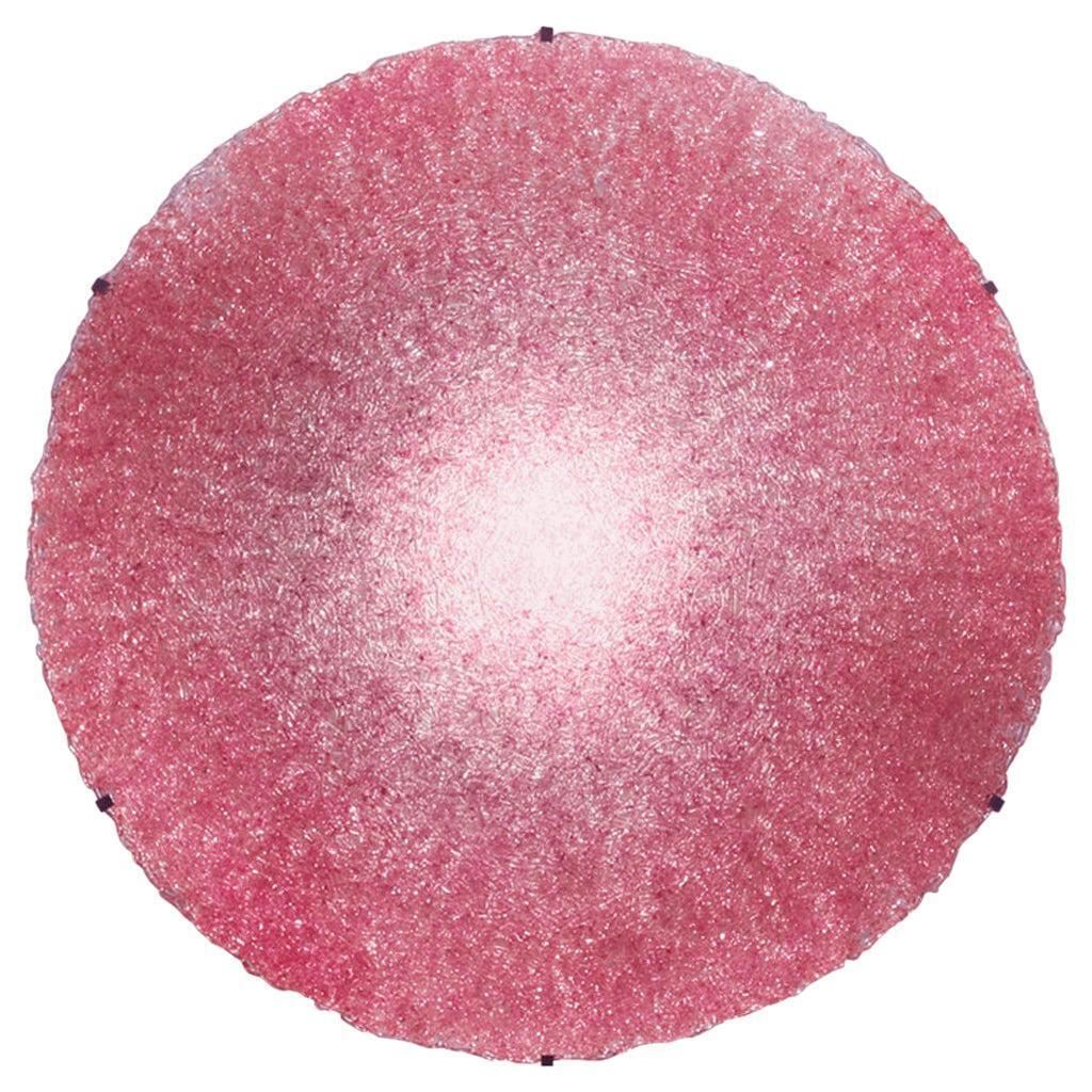 Jacopo Foggini Contemporary Modern Circular Pink Polycarbonate Italian Wall Lamp