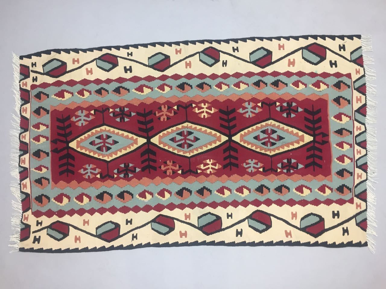 Vintage Turkish Kilim Kelim Rug 155x93cm Shabby Wool, Country Home, Boho photo for sale