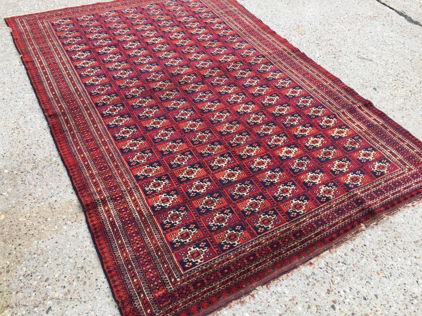 Antique Vintage Traditional Turkoman Rug 184x124cm  Oriental Hand Made, Boho photo Textiles