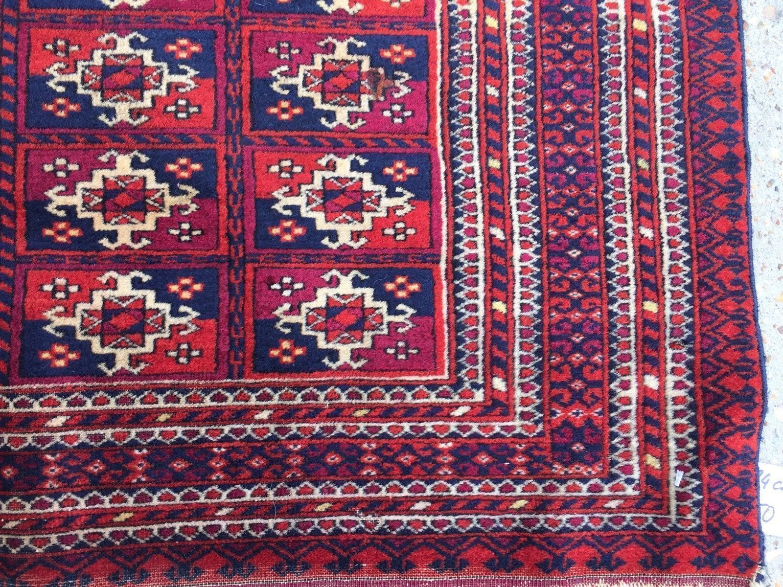 Antique Vintage Traditional Turkoman Rug 184x124cm  Oriental Hand Made, Boho photo buy
