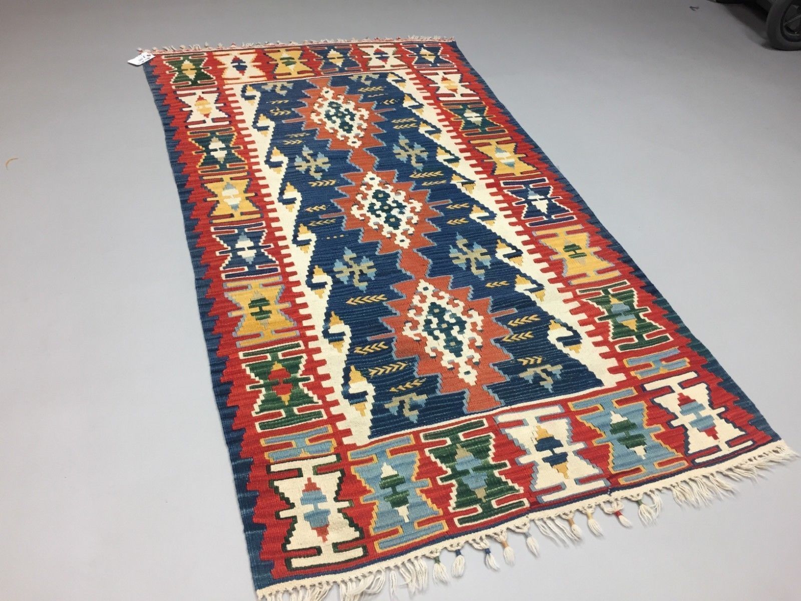 Handmade Turkish Kilim Rug 190x116cm Shabby Vintage Wool Country Home Kelim photo Textiles