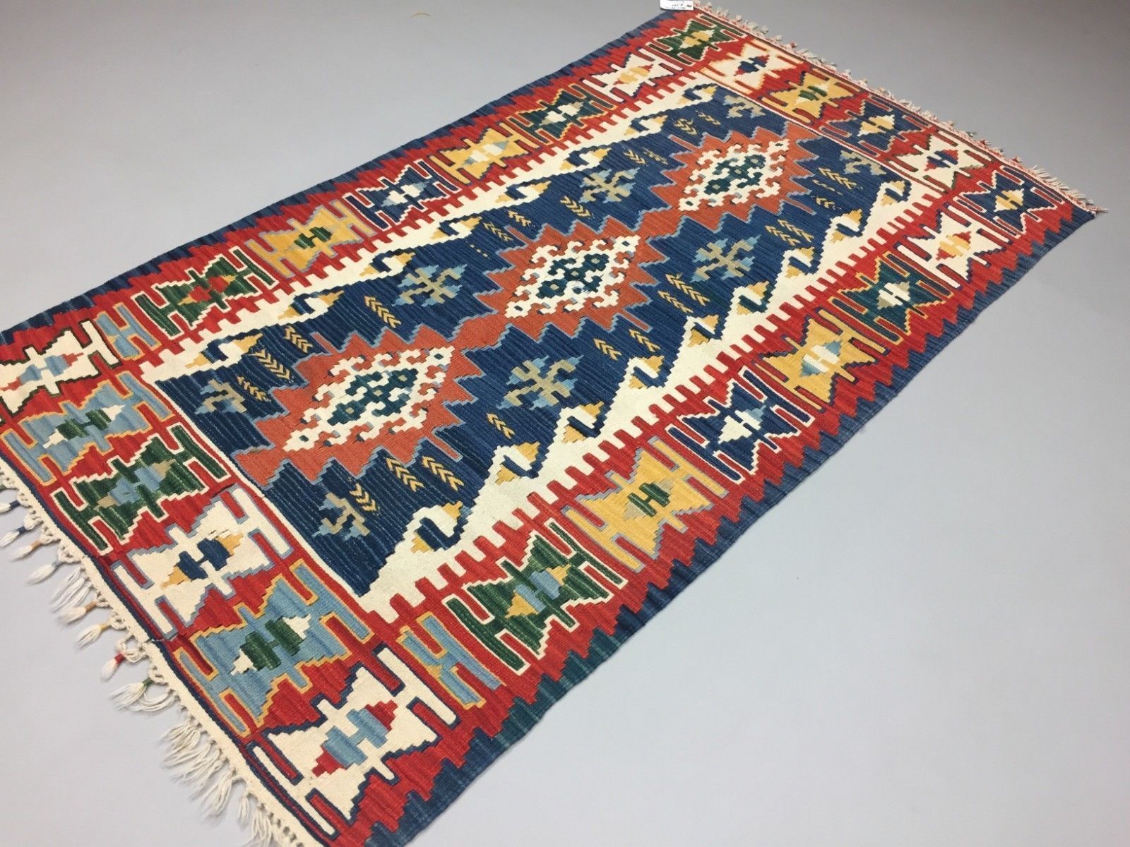 Handmade Turkish Kilim Rug 190x116cm Shabby Vintage Wool Country Home Kelim photo vinterior