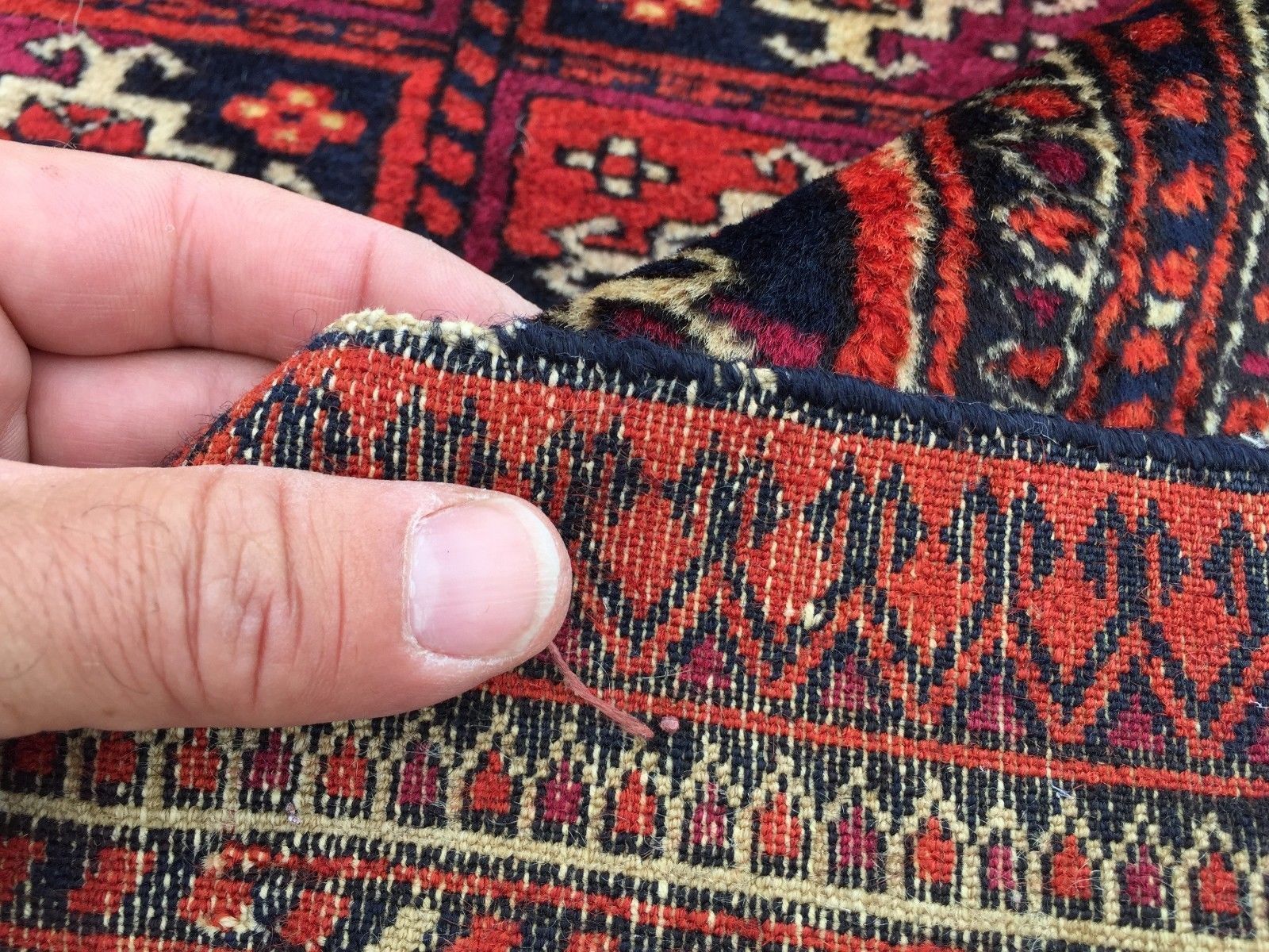 Antique Vintage Traditional Turkoman Rug 180x122cm Oriental Hand Made Rug photo vintage