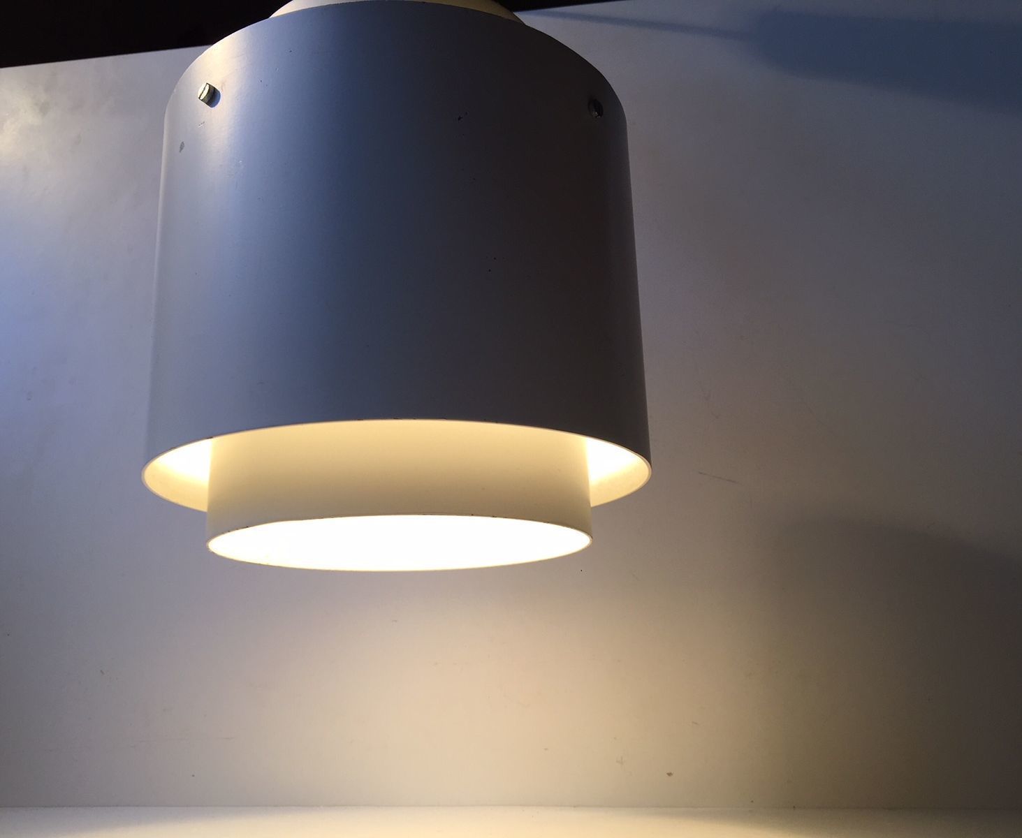 White Pendant By Holger Georg Jensen For Louis Poulsen, 1970s photo for sale