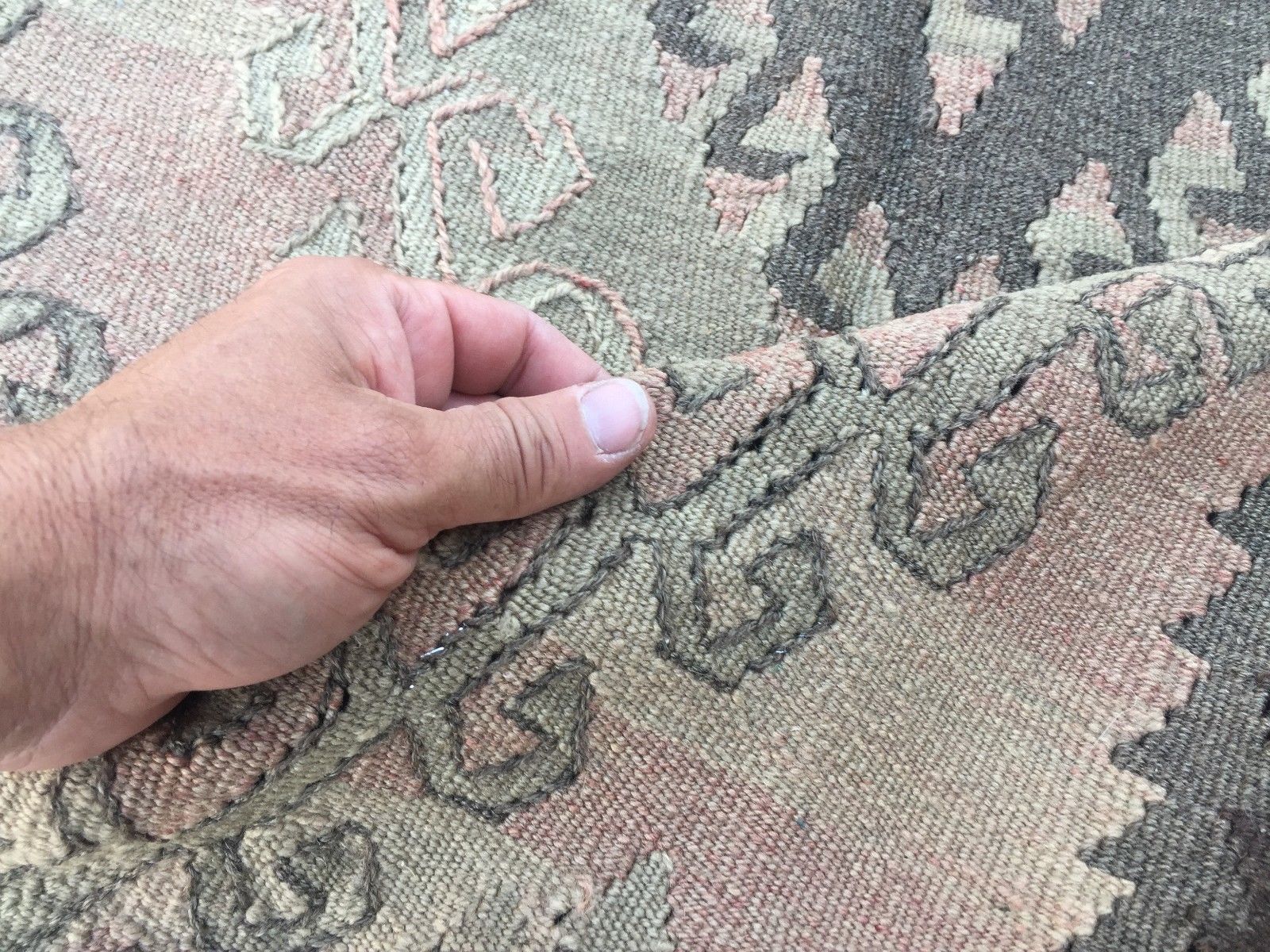 Textiles Vintage Turkish Kilim Kelim Rug 270x141cm Shabby Chic Wool, Country Home, Boho photo