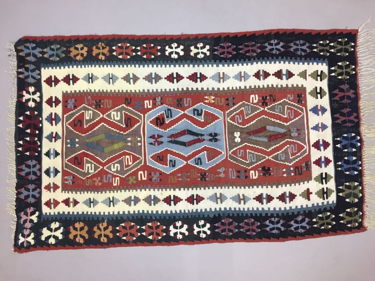 Antique Turkish Moroccan Kilim Rug 165x100cm Shabby Vintage Wool Kelim photo for sale