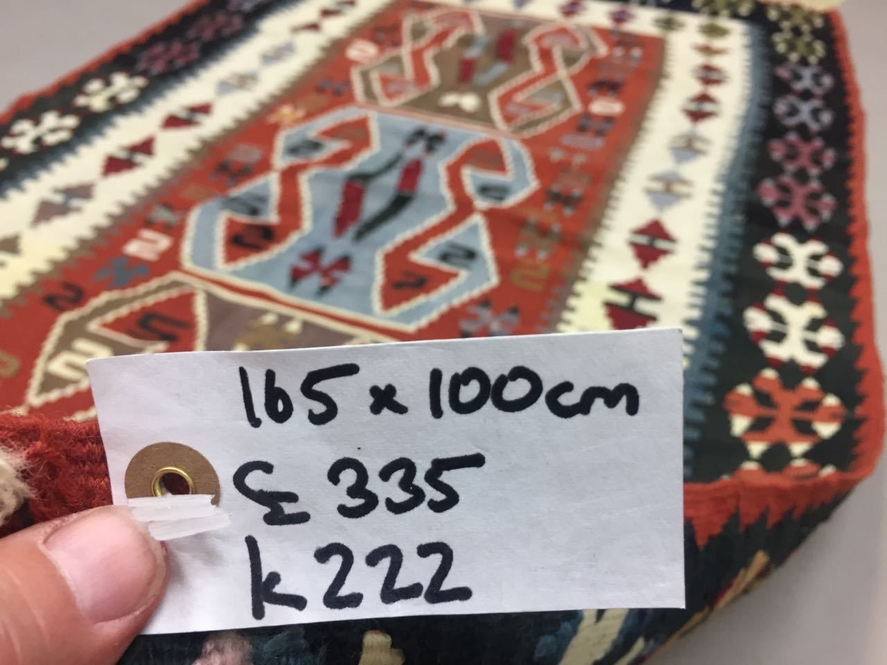 photo for sale Antique Turkish Moroccan Kilim Rug 165x100cm Shabby Vintage Wool Kelim