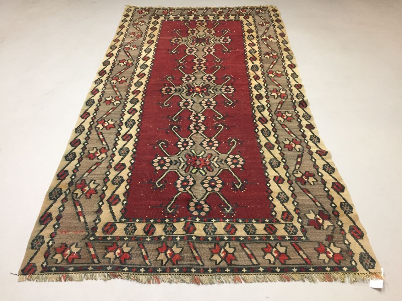 Vintage Turkish Kilim Kelim Rug 250x135cm Shabby Chic Wool,Moroccan Boho  Large