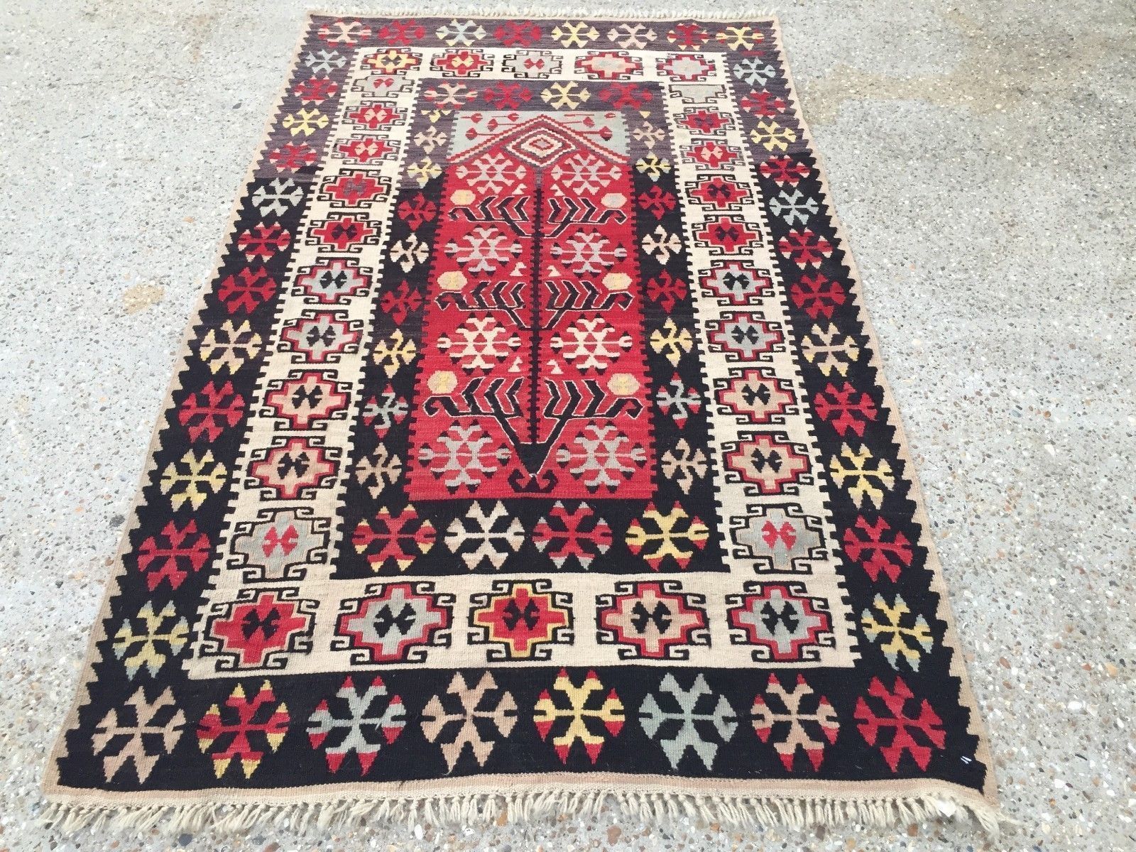Antique Turkish Kilim Rug 180x108cm Shabby Vintage Old Wool Country Home Kelim