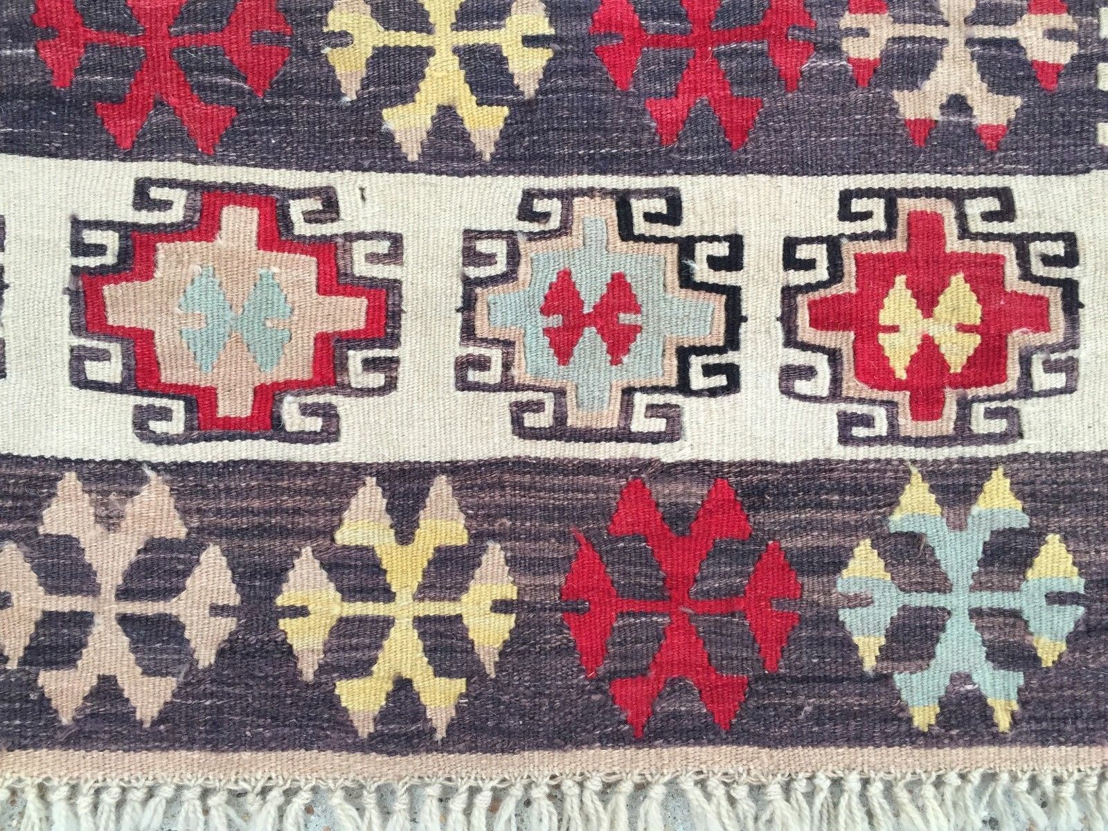 Antique Turkish Kilim Rug 180x108cm Shabby Vintage Old Wool Country Home Kelim photo 335.0