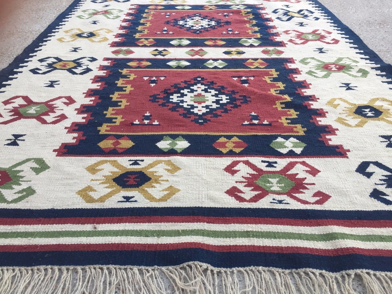 Handmade Turkish Kilim Kelim Rug 257x175cm Shabby Chic Wool, Country Home, Boho photo for sale