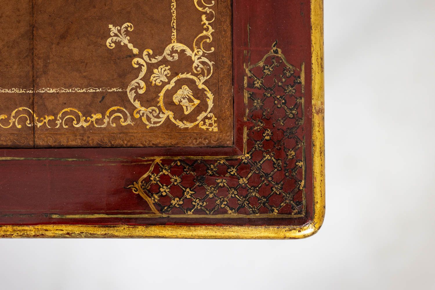 3400.0 Louis XV Style Flat Desk Decorated With Lake Scenes. Circa 1800. photo