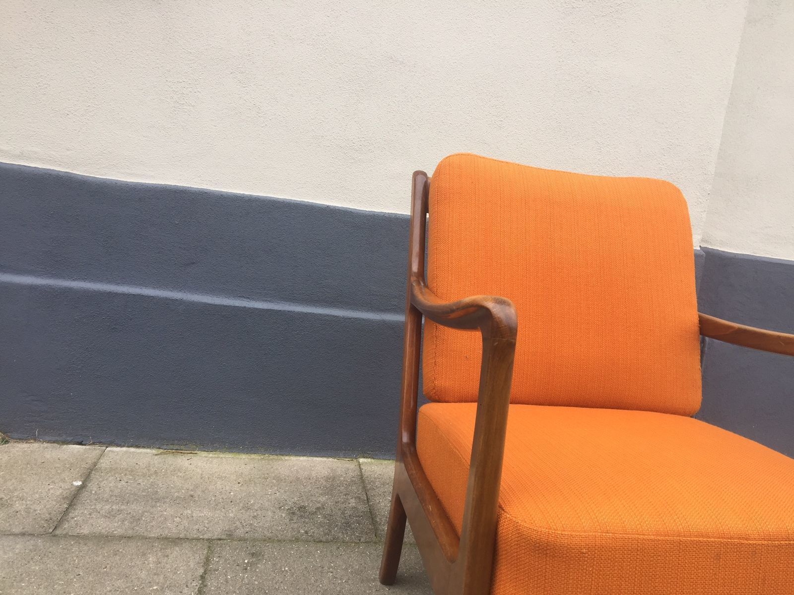 Mid Century Danish Stained Oak Easy Chair By Ole Wanscher For France & Daverkosen, 1950s photo vinterior