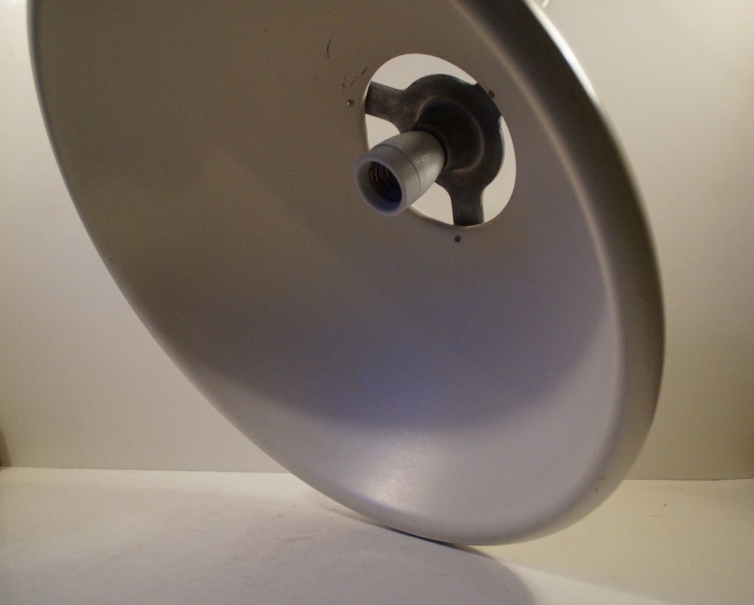 Large White Flying Saucer Pendant Lamp By Bjarne Bo For Fog & Morup, 1970s photo 709.0