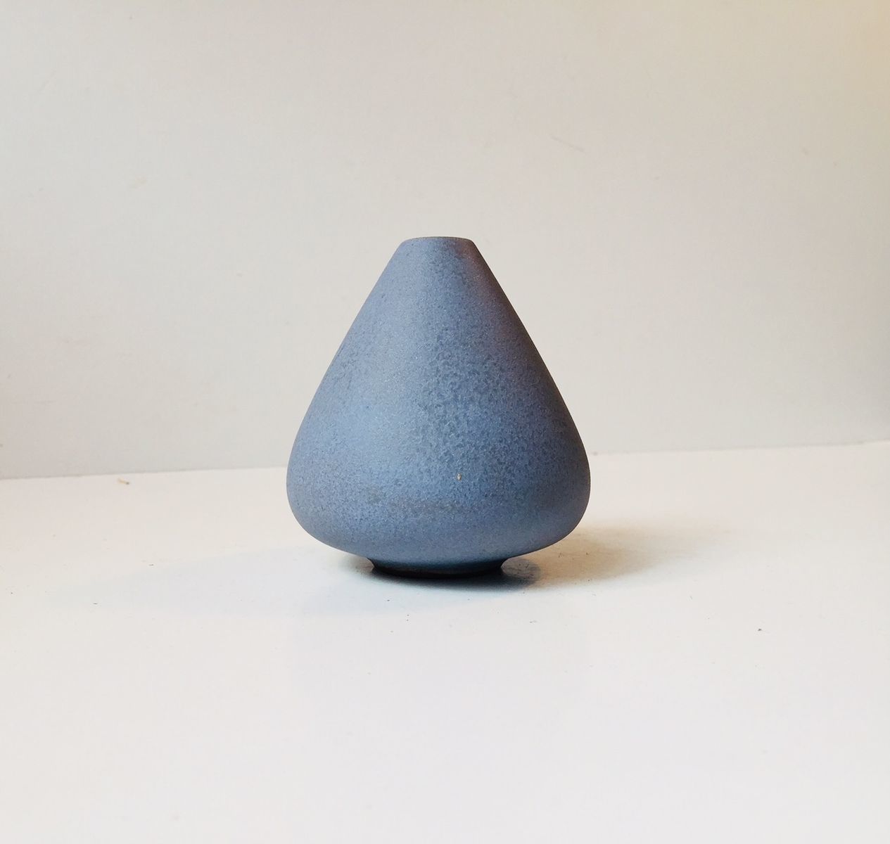 Vintage Scandinavian Ceramic Vase In Dusty Purple Glaze photo furniture