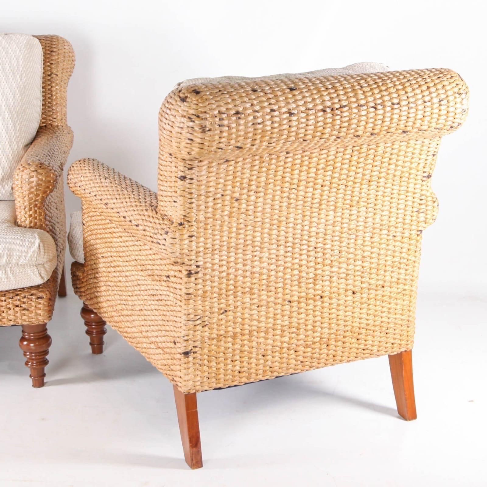 Pair Of Seagrass Bergere Chairs photo Furniture