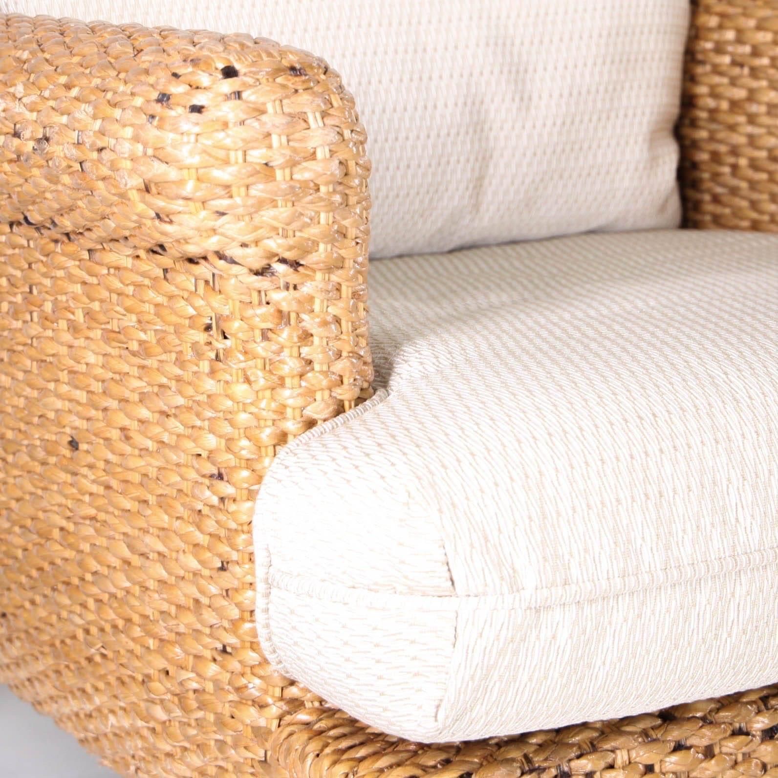 photo furniture Pair Of Seagrass Bergere Chairs