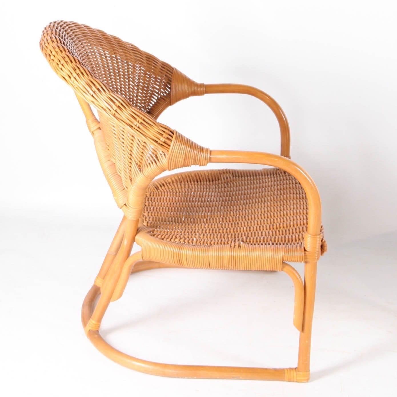 Pair Of Wicker Armchairs photo 1023.0