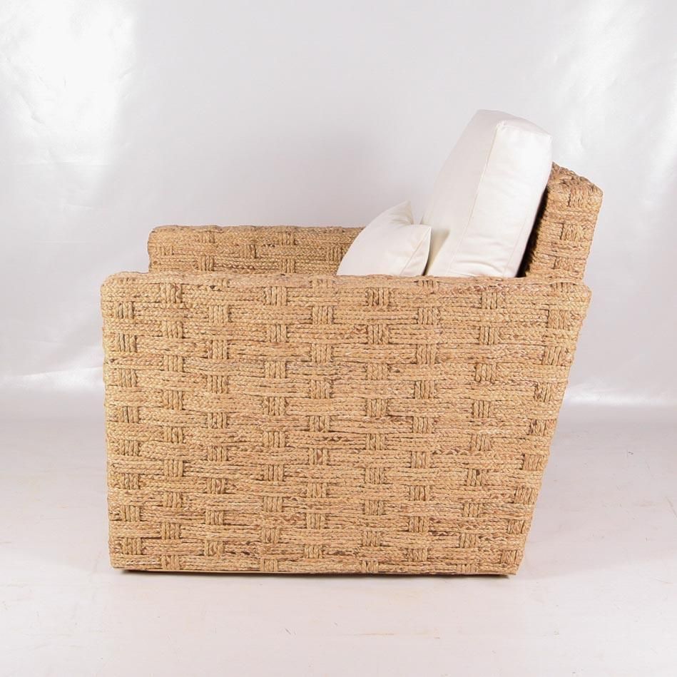 Paire Of Braided Seagrass Armchairs photo vinterior
