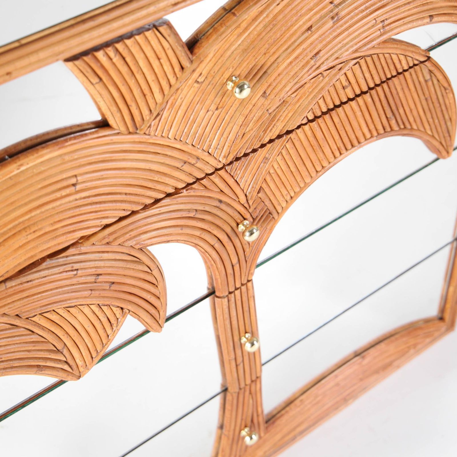 Rattan And Mirror Chest Of Drawers photo for sale