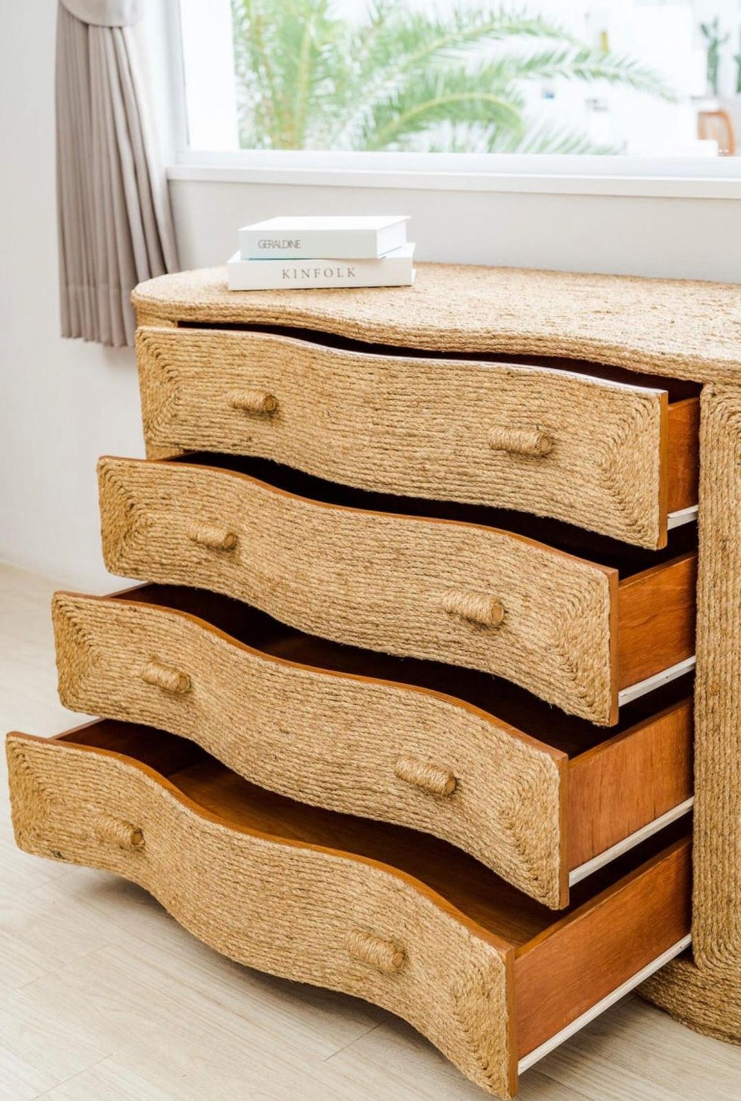Natural Fiber Rope Chest Of Drawers photo buy