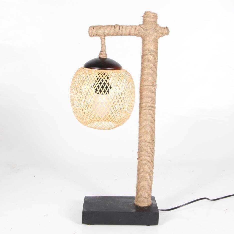 Pair Of Bamboo And Rope Table Lamps photo furniture