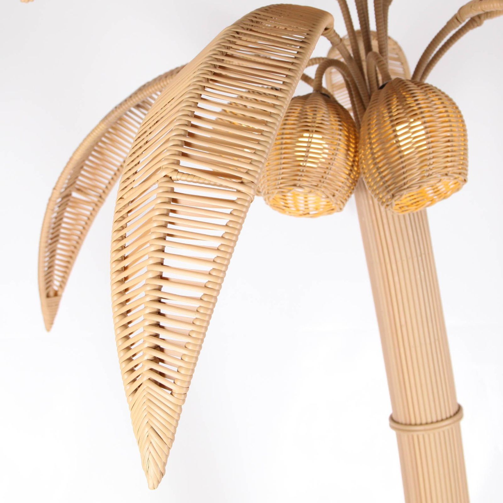 Synthetic "Rattan" Coconut Tree / Palm Tree Outdoor Floor Lamp photo for sale