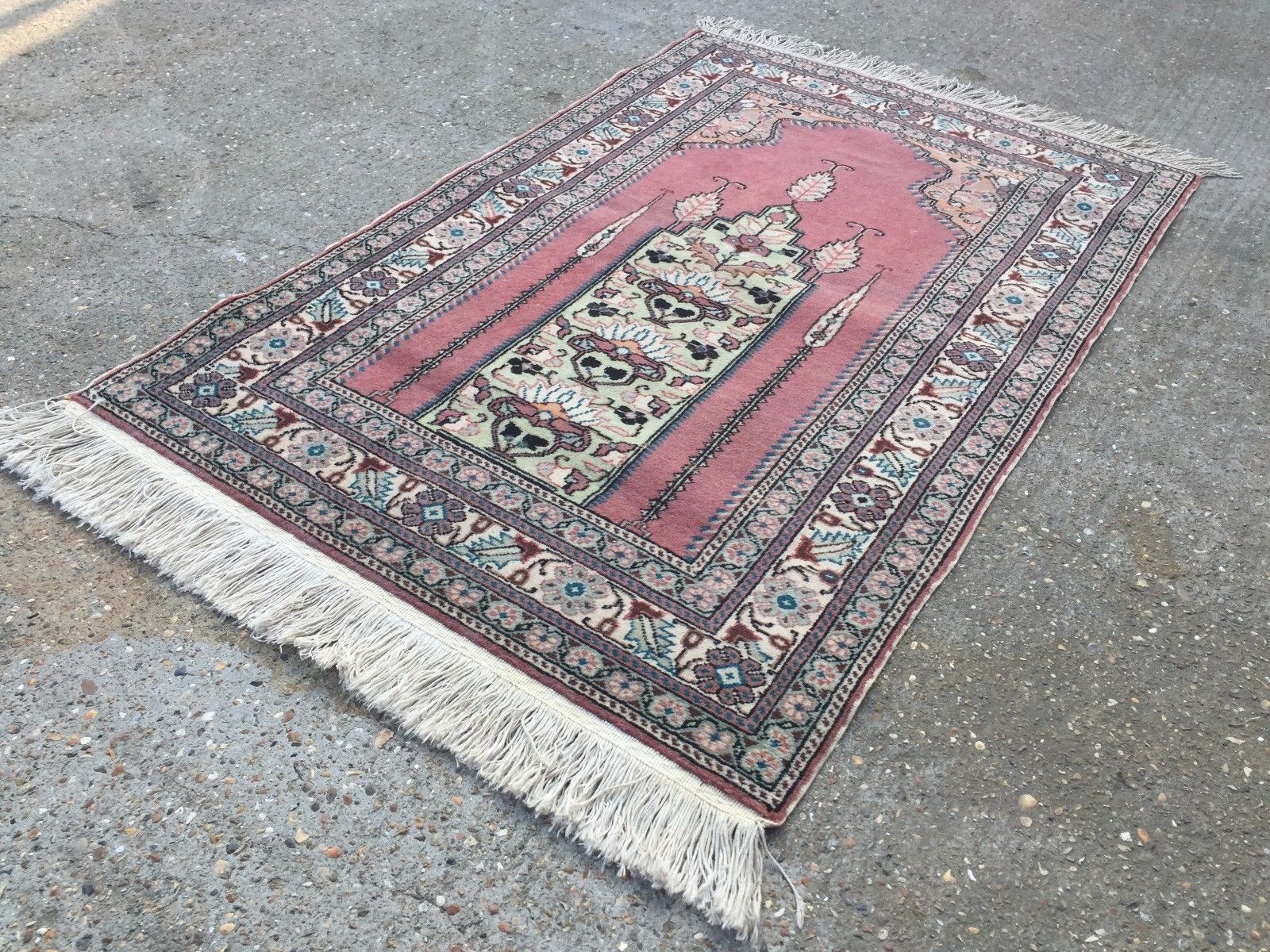 Old Turkish Rug 150x91cm Wool Hand Knotted Country Home Tribal Boho Vintage Uk photo for sale