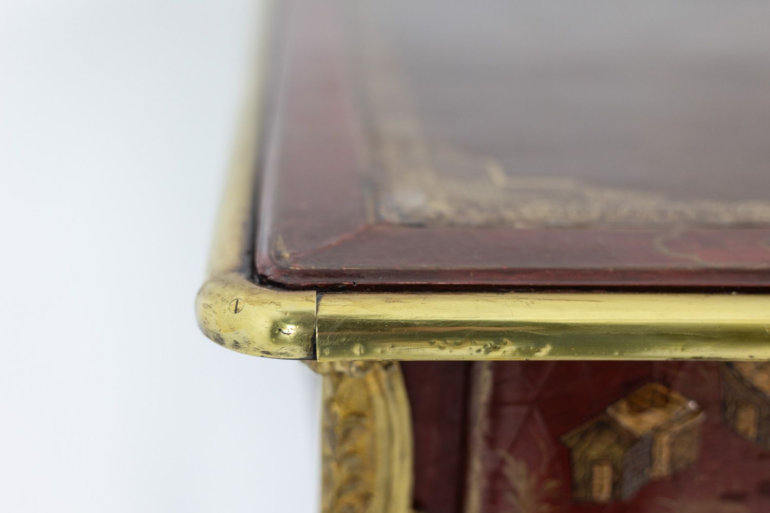 Louis XV Style Flat Desk Decorated With Lake Scenes. Circa 1850. photo 4600.0