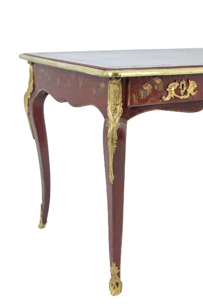 Louis XV Style Flat Desk Decorated With Lake Scenes. Circa 1850. photo vinterior