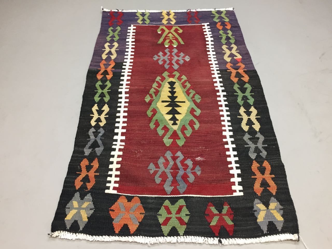 Turkish Kilim Rug 130x75cm Shabby Vintage Old Wool Country Home Decor Kelim photo 175.0