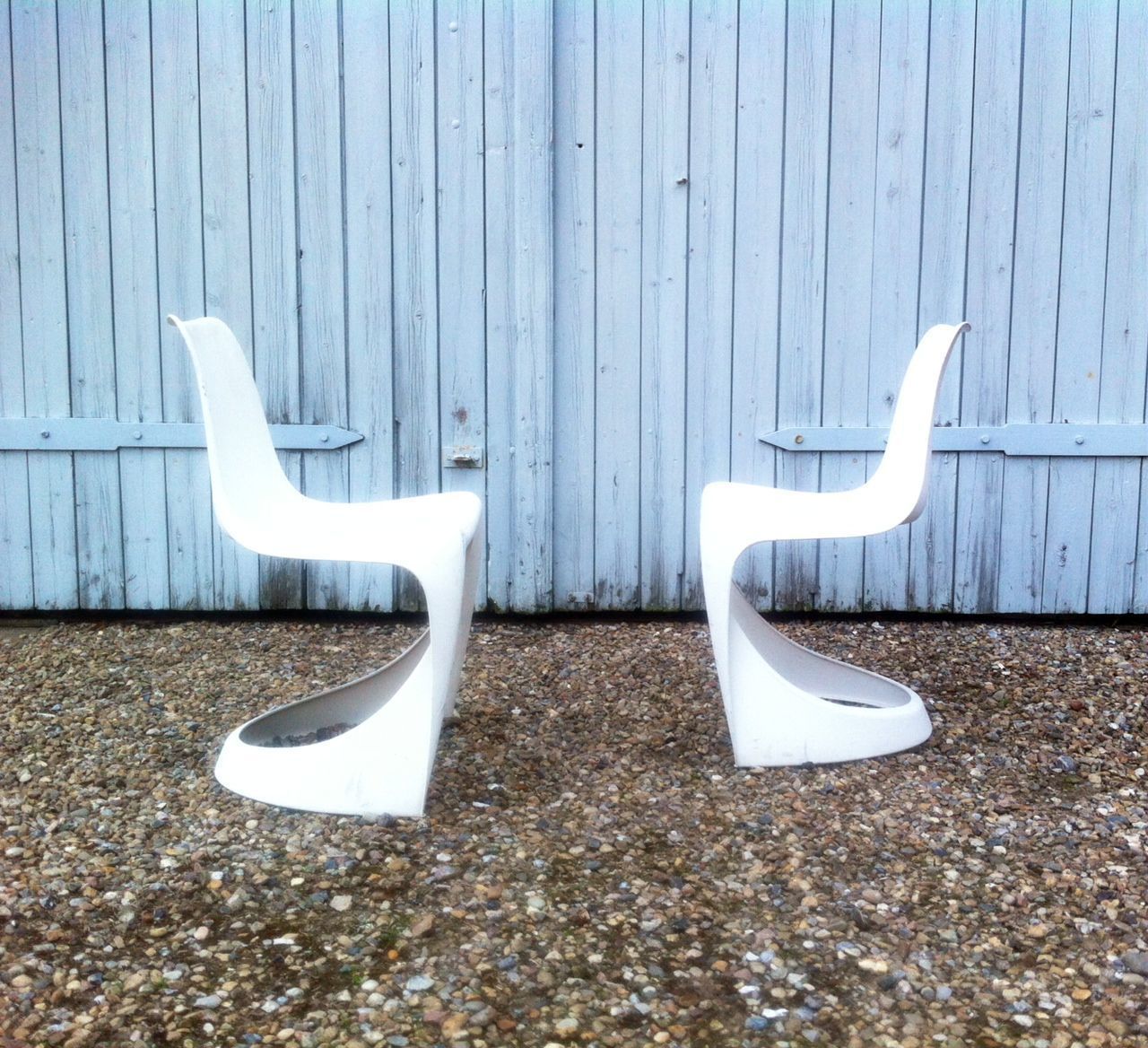 Garden Furniture A Line 290 Side Chairs By Steen Ostergaard For Cado, 1970s, Set Of 2 photo