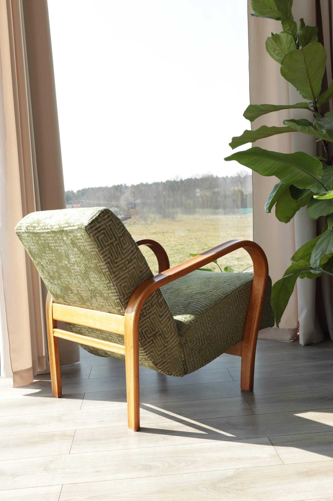 Klassieke Vintage Fauteuil van A. Kropacek & K. Kozelka, Tsjecho-Slowakije, jaren 1950, nagezien en opgeknapt photo for sale