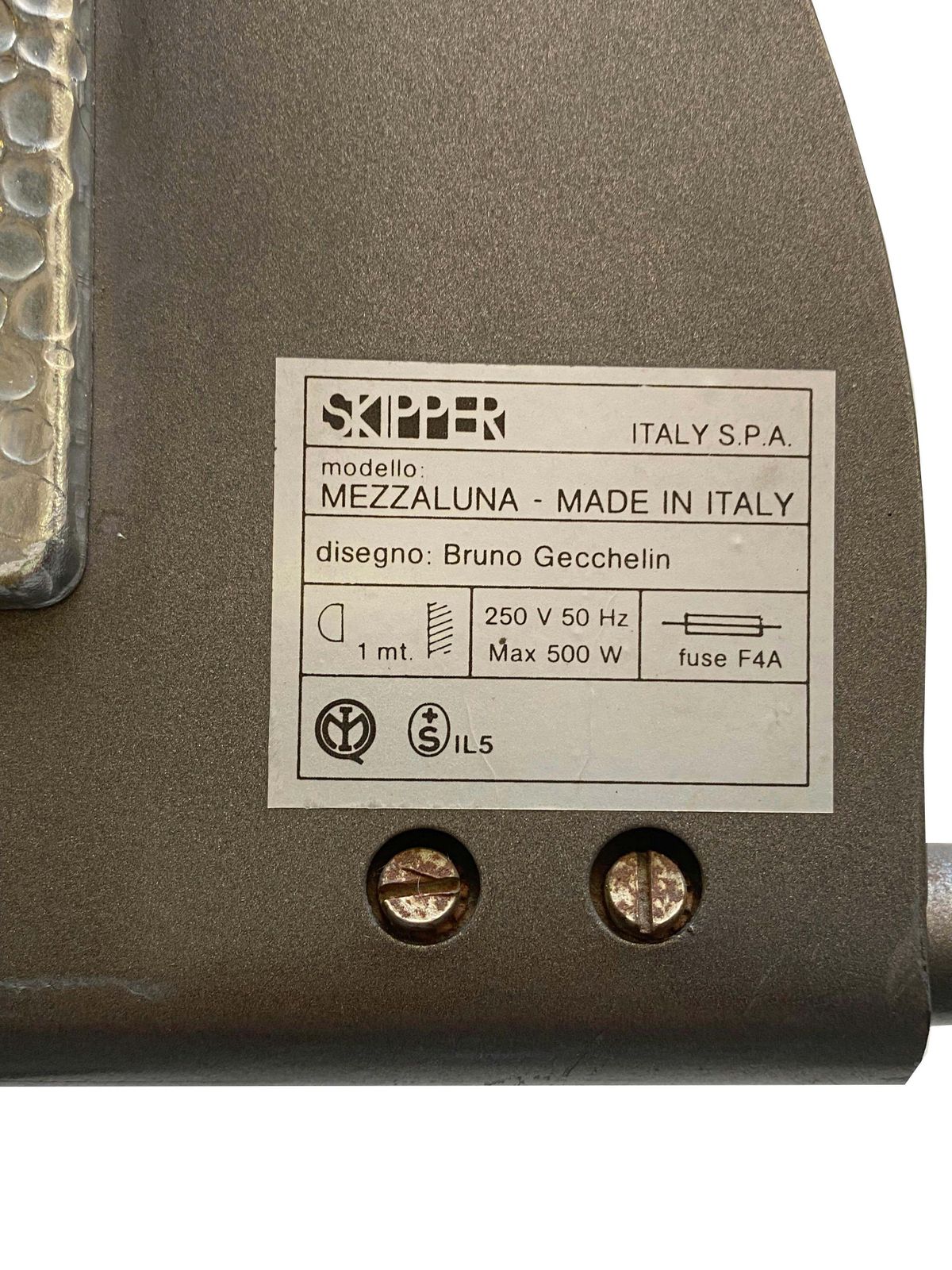 Bruno Gecchelin For Skipper "Mezzaluna" Flooe Lamp, Italy 1970s photo for sale