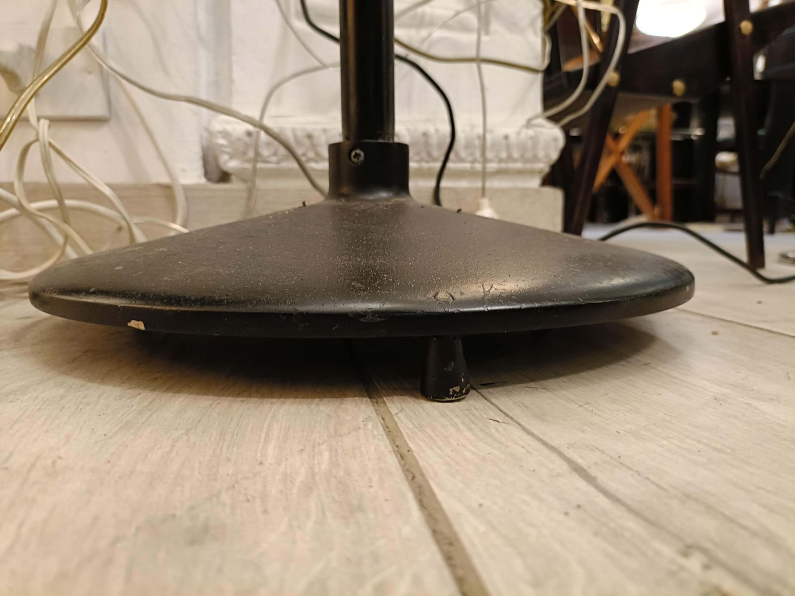 photo furniture Industrial Black Metal Floor Lamp, Italy 1980s
