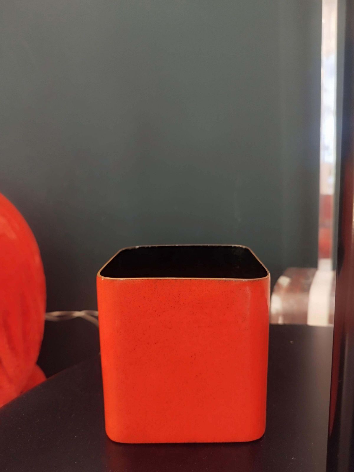 Paolo De Poli Small Enameled Copper Planter Holder, Italy 1950s photo buy