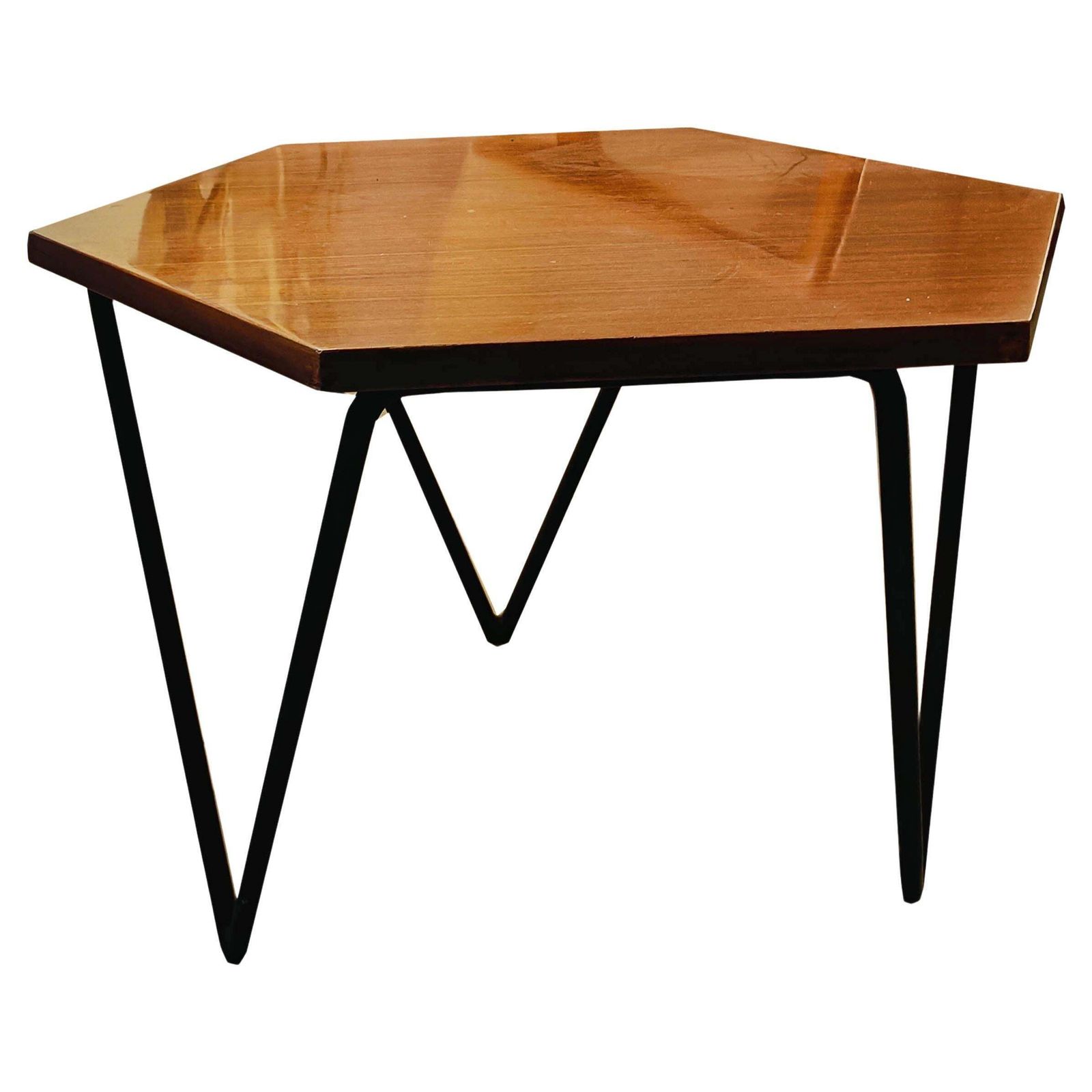 Gio Ponti For Isa Bergamo Hexagonal Coffee Table, Italy 1950s